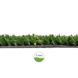 Cesped Artificial 7 mm. Rollo 1x10 mt. Césped Moqueta Para Interior y Exterior. Jardín, Terraza, Balcón. Uso Domestico