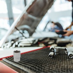 Llave Vaso 1/2" Hexagonal 21 mm. Perfil de 6 caras. Acero Cromo Vanadio, Aristas Redondas