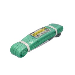 Eslinga Plana Doble Banda 2.000 Kg. Factor Seguridad 7:1, Longitud: 2 Metros Ancho 6 cm. 100% Poliester. Color Verde