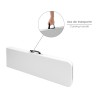 Banco Plegable Multifuncional, Portatil, Resistente,Multiusos 183x28x44 cm. Color Blanco