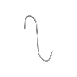 Gancho Carnicero Inoxidable N 3 de 140 x 5 mm. gancho para productos carnicos.