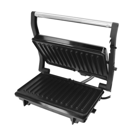 Sandwichera Grill Doble 1000w Parilla Eléctrica, Panini Press Grill, 1000w, Placa Antiadherente, Apertura 180
