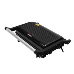 Sandwichera Grill Doble 1000w Parilla Eléctrica, Panini Press Grill, 1000w, Placa Antiadherente, Apertura 180