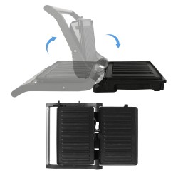 Sandwichera Grill Doble 1000w Parilla Eléctrica, Panini Press Grill, 1000w, Placa Antiadherente, Apertura 180