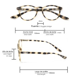 Gafas Lectura Connecticut Estampado Carey Aumento +1,0 Patillas Para Colgar Del Cuello , Gafas De Vista, Gafas De Aumento