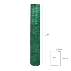Malla Sombreo Rollo 2,0 x 10 Metros, Reduce Radiación, Protección Jardín y Terraza, Regula Temperatura, Color Verde Claro