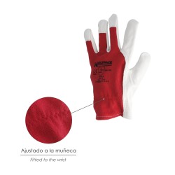 Guantes Piel / Lona Con Velcro. Con Colgador 10" Guantes De Trabajo, Guantes De Protección (Par)