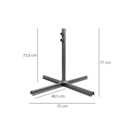 Base Cruz Para Sombrilla Pie Lateral