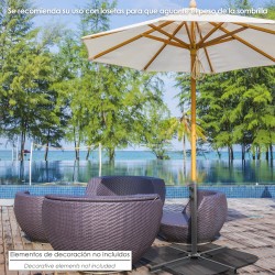 Base Cruz Para Sombrilla Pie Lateral