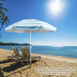 Pincho Acero Sombrilla Playa 45,5 cm.