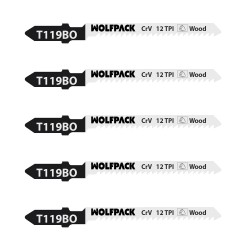 Hojas Sierra Calar Para Madera Corte Fino 5 Piezas. Hoja Cromo Vanadio 58. Vastago T Universal