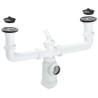Sifon Doble Con Valvula Extensible 1-1/2" Con Sumideros De Ø 70 mm. Sifon Fregadero Cocina, Sifon Evacuación