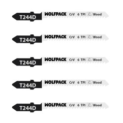 Hojas Sierra Calar Para Madera Corte Grueso 5 Piezas. Hoja Cromo Vanadio 58. Vastago T Universal