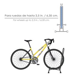 Soporte Para Bicicletas De Suelo, Ancho Rueda 6,5 cm. tacos Antideslizantes, Caballete Bicicleta, Soporte E Bike