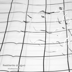 Cortina Ducha Cuadros 180x200 cm. Impermeable