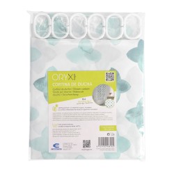 Cortina Ducha Geometrica Azul 180x200 cm. Impermeable