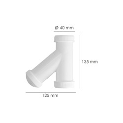 Sifon En  Y, 1 1/2" Salida Ø 40 Mm Para Tubos Lisos