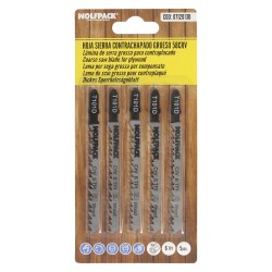 Hojas Sierra Calar Para Contrachapado Corte Grueso 5 Piezas. Hoja Cromo Vanadio 58. Vastago T Universal