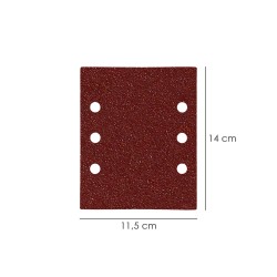 Lija Recambio Con Velcro 114x140 mm. Con Agujeros Grano  180 (10 Piezas)