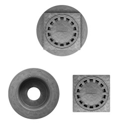 Caldereta Sifonica Pvc 200x200 mm. / Salida Ø 90-110 mm.