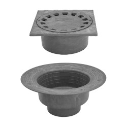 Caldereta Sifonica Pvc 200x200 mm. / Salida Ø 90-110 mm.