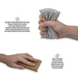 Esponja Oro/Plata No Raya. Pack 2 Unidades.