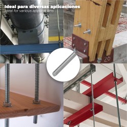 Varilla Roscada Zincada Rosca M12 Longitud 1 Metro