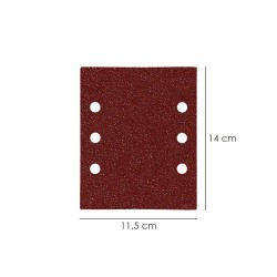 Lija Recambio Con Velcro 114x140 mm. Con Agujeros Grano 40 (10 Piezas)