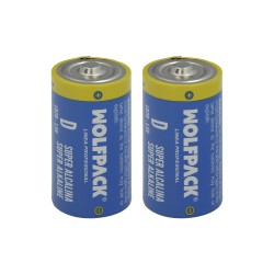 Pila Wolfpack Alcalina D - LR20 (Blister 2 Piezas)