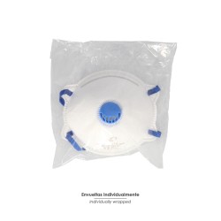 Mascarilla FFP2 Rigida Con Valvula (10 Unidades) Envasadas Individualmente