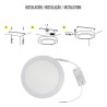 Downlight Superficie Led 20 Watt 1800 Lumenes 4500K