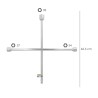 Llave Cruz 27 mm. / 32 mm. / 32 mm.  3/4". Para Camión.  Llave De Cruceta, Llave Cruzada, Llave Rueda Camión,