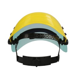 Protector Facial Con Arnes Ajustable Pantalla Policarbonato 390x200 mm. visera Seguridad, Anti Impactos, Casco Desbrozadora