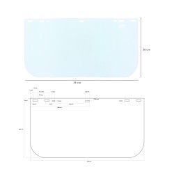 Protector Facial Con Arnes Ajustable Pantalla Policarbonato 390x200 mm. visera Seguridad, Anti Impactos, Casco Desbrozadora
