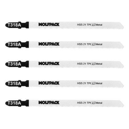 Hoja Larga Sierra Calar Metal Fino 5 Piezas HSS 21 TPI