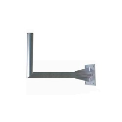 Soporte pared en L (antenas hasta 135cms), Diámetro 70mm, 640mm separación, placa 250x250mm, REFORZADO