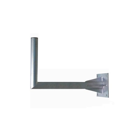 Soporte pared en L (antenas hasta 135cms), Diámetro 70mm, 640mm separación, placa 250x250mm, REFORZADO