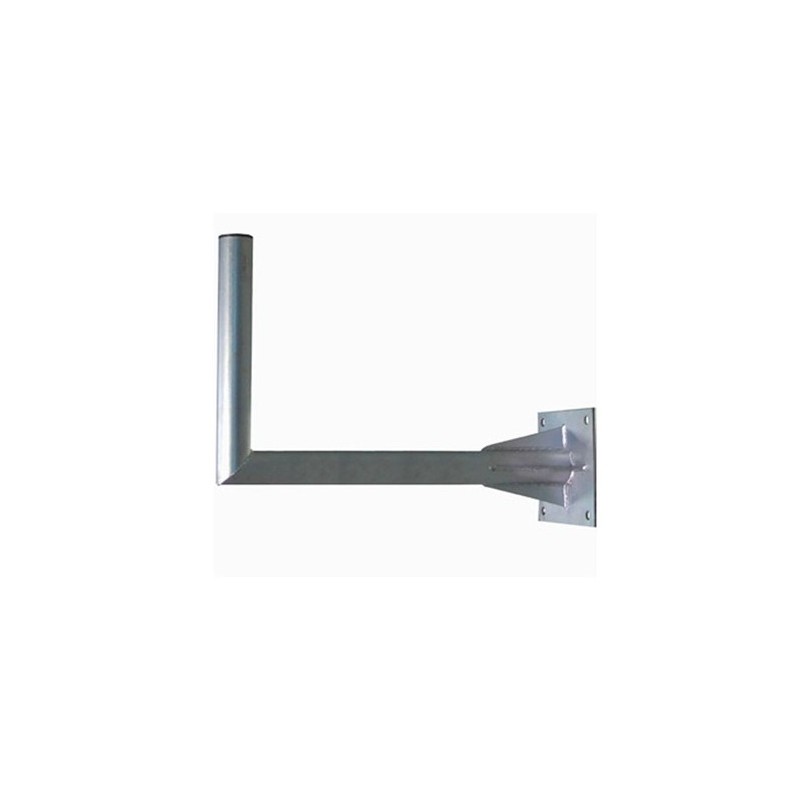 Soporte pared en L (antenas hasta 150cms), Diámetro 76mm, 800mm separación, placa 250x250mm, REFORZADO