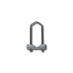 Brida de mástil, métrica 8, 60x150mm, para mástiles con diámetro 25-50mm