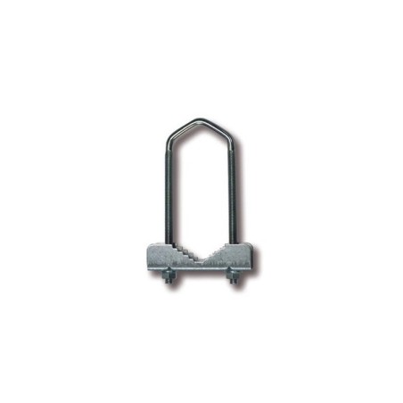 Brida de mástil, métrica 8, 60x150mm, para mástiles con diámetro 25-50mm