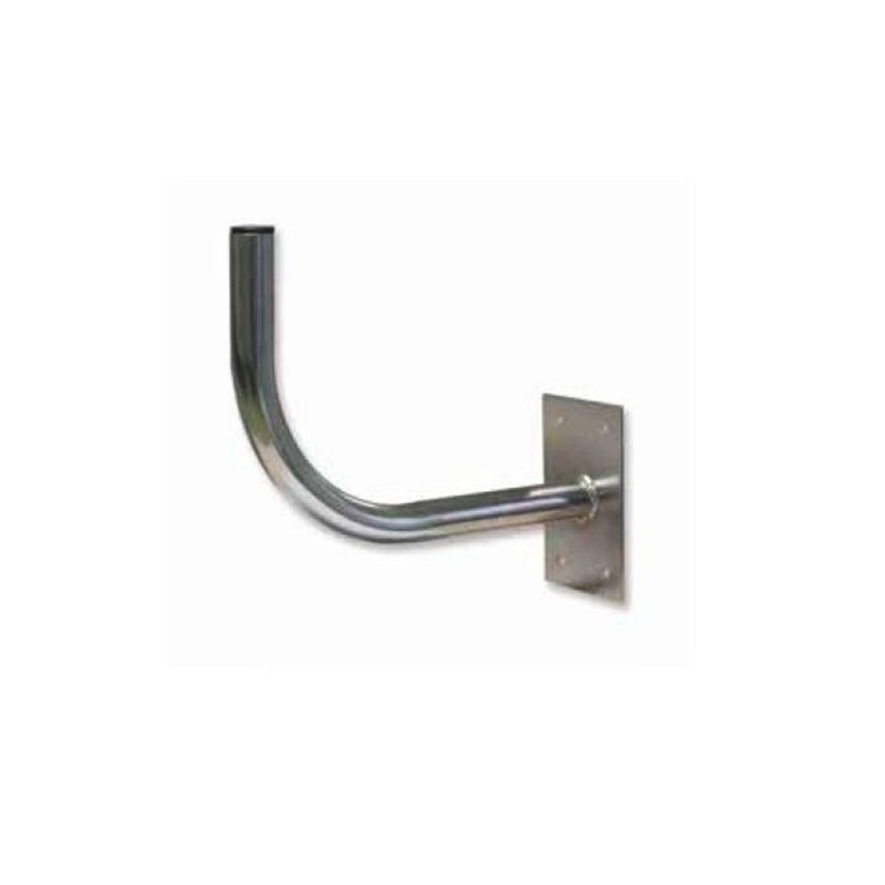Soporte pared en L (antenas hasta 120cms), Diámetro 40mm, 430mm separación, placa 120x200mm