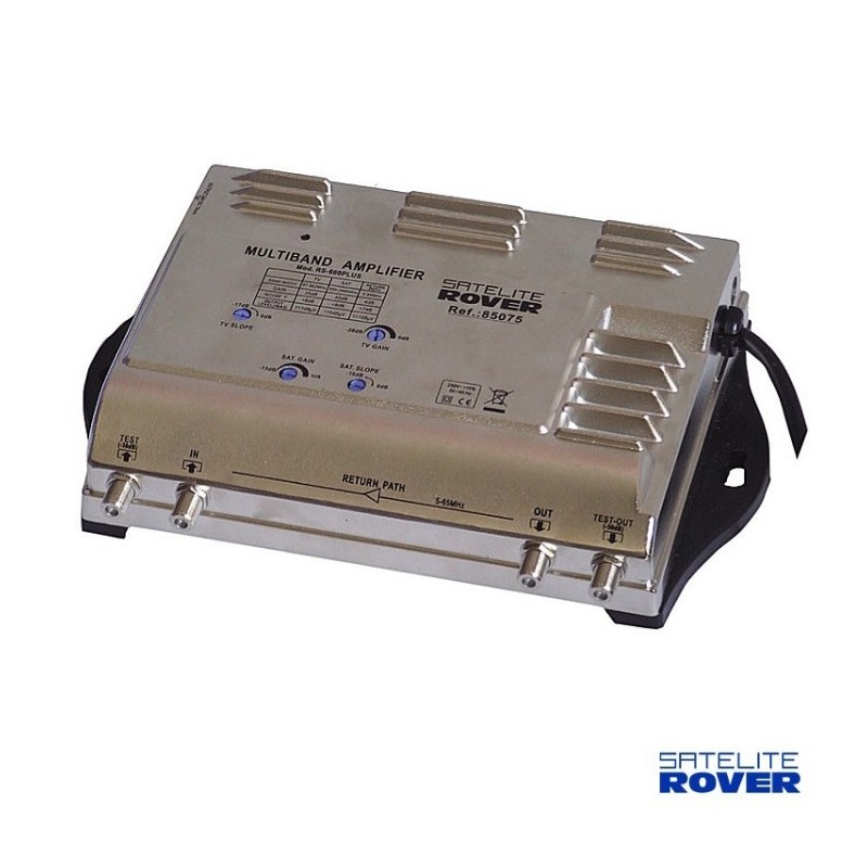 Amplificador línea/bombeo (ICT), 1 Entrada TER+SAT - 1 Salida, 35dB/40db, 117/116 dBuV