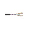 Cable CAT5e UTP, aluminio Cobreado, Polietileno (exterior), negro. Bobina de 305mts