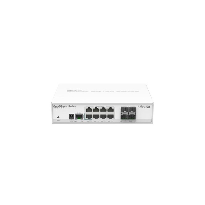 Cloud Router 400Mhz, 128Mb de RAM, x8 puertos Gb, x4 SFP, RouterOS, L5