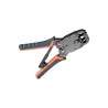 Crimpadora para conectores RJ10, RJ11, RJ12, RJ45. Corta y pela el cable. Metálica
