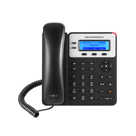 Teléfono IP con 2 líneas, 132 x 48 backlit LCD, 3 teclas XML programables, con POE. Grandtream