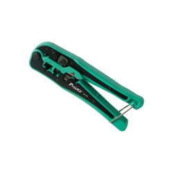 Crimpadora para conectores RJ9, RJ10, RJ11, RJ12, RJ22 y RJ45. Corta y pela el cable. ABS