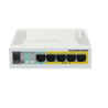 Switch gestionable, x5 Gb POE hasta 50W, x1 SFP, SwOS. Sobremesa