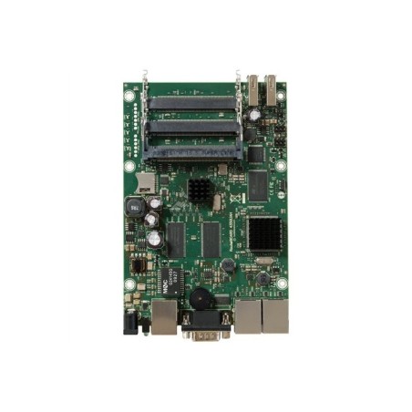 Routerboard SIN WIFI, 680MHz, 256MB RAM, x3 Gb, x5 Slots MiniPCI. Level 5