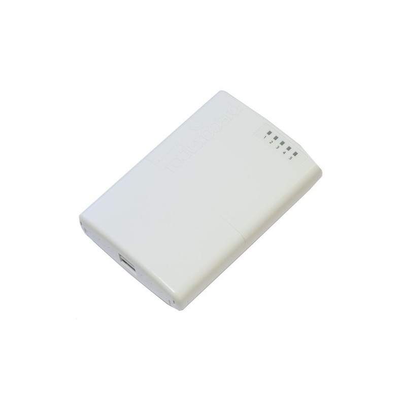 Routerboard de EXTERIOR SIN WIFI, 650MHz, 64MB RAM y x5 puertos 10/100 POE. Level 4